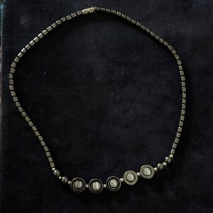 Elegant Black and Silver Beaded Necklace
